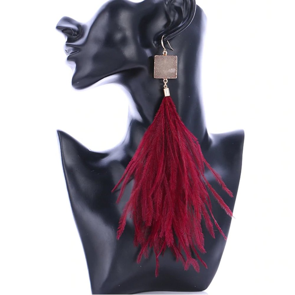 Feather Tassel Earrings